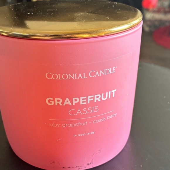 Colonial Candle Other - Grapefruit Cassis Pink Candle